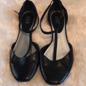 Women’s ankle strap flats.